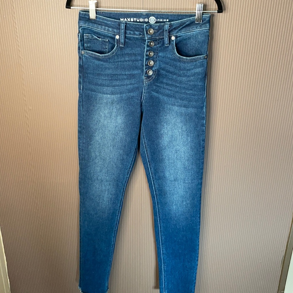 Maxstudio indigo high rise skinny blue jean‎ size 4